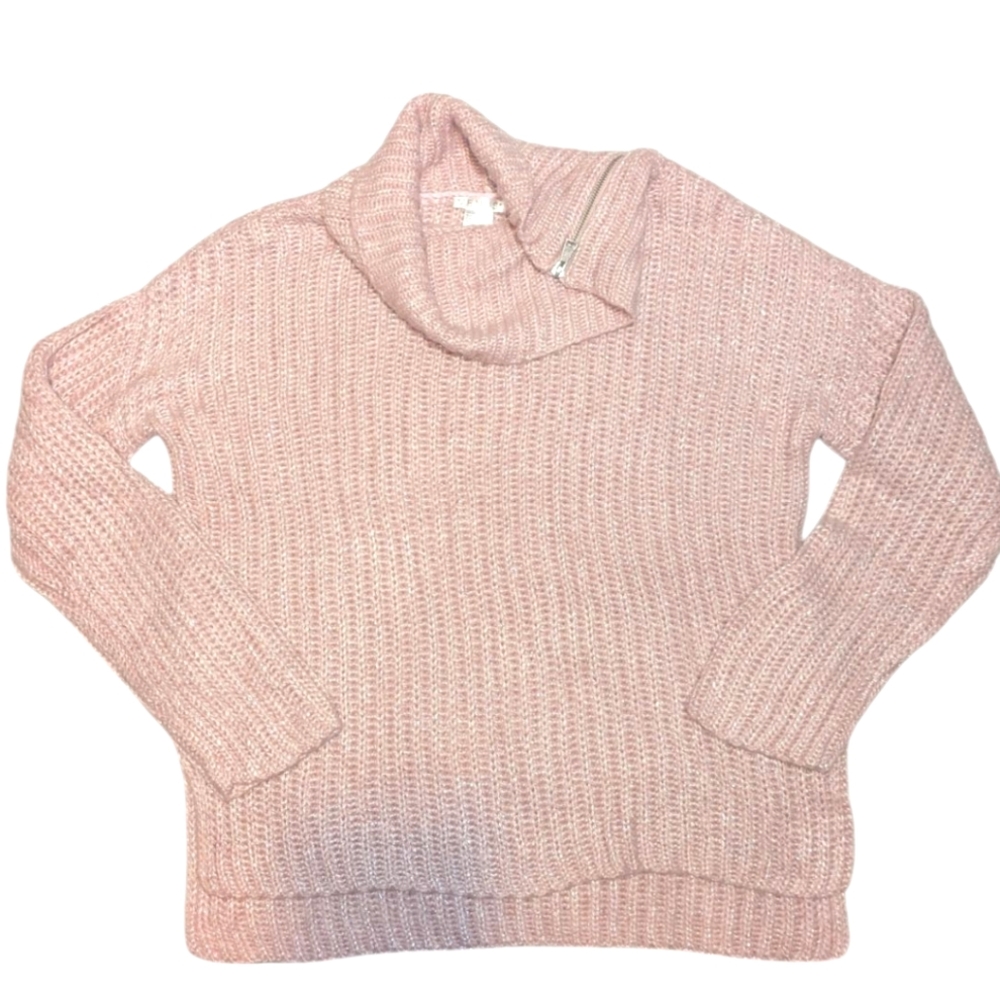 Venus Zip Cowl Neck Sweater Medium